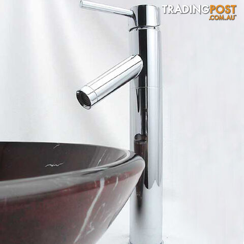 Kitchen Sink Faucet Flick Vanity Basin Tall Mixer Tap Bathroom Spout Brass Round - photo 2 of 6