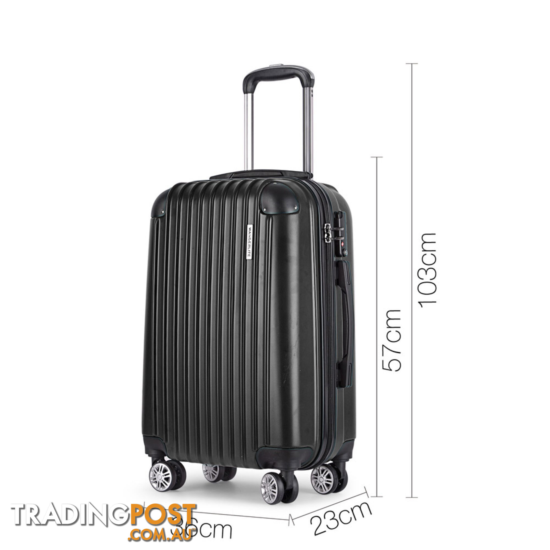 20"  Wanderlite Luggage Case  Black