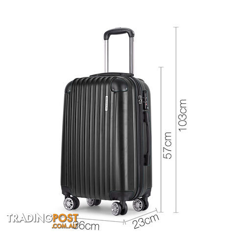 20"  Wanderlite Luggage Case  Black