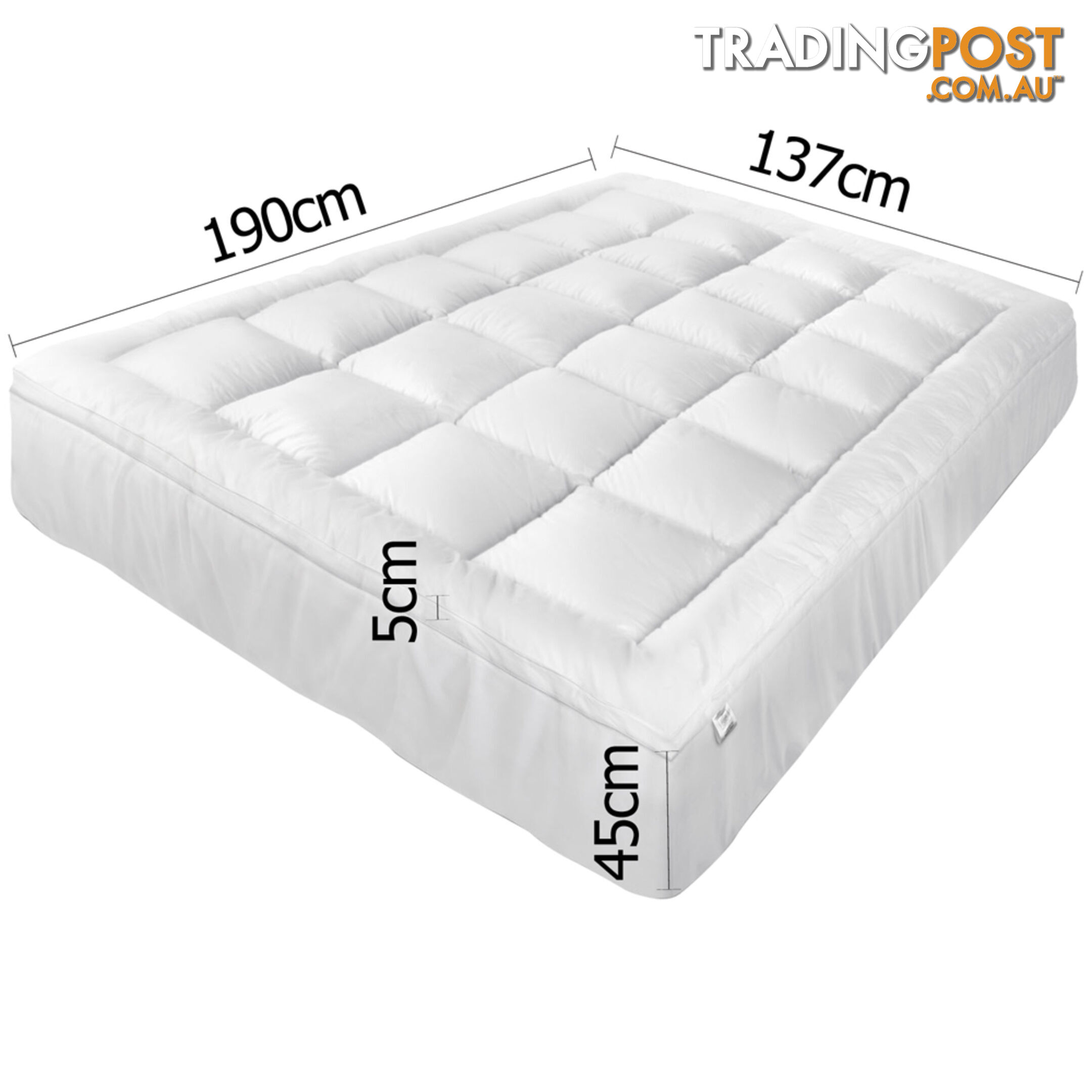 Pillowtop Mattress Topper Memory Resistant Protector Pad Cover Double