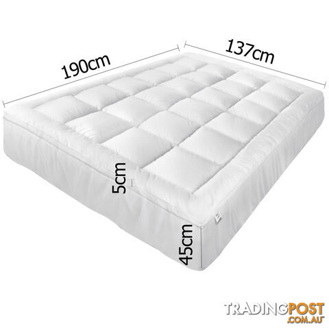 Pillowtop Mattress Topper Memory Resistant Protector Pad Cover Double