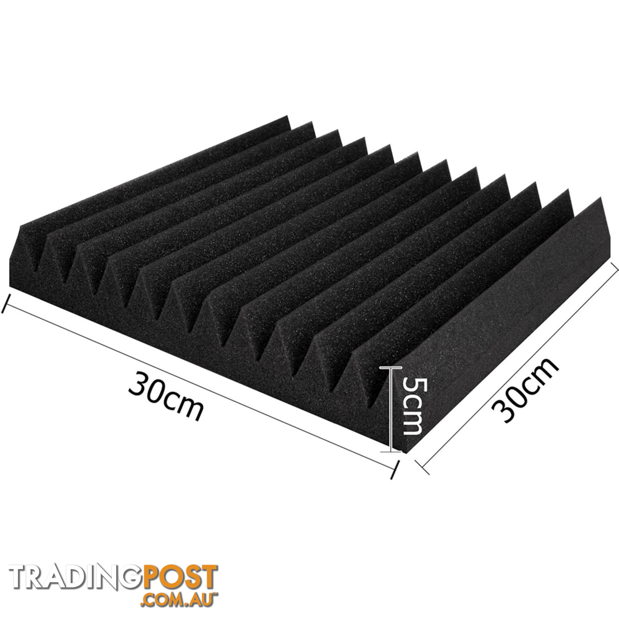 12 Teeth Wedge 30 x 30cm Acoustic Foam Panels x 40