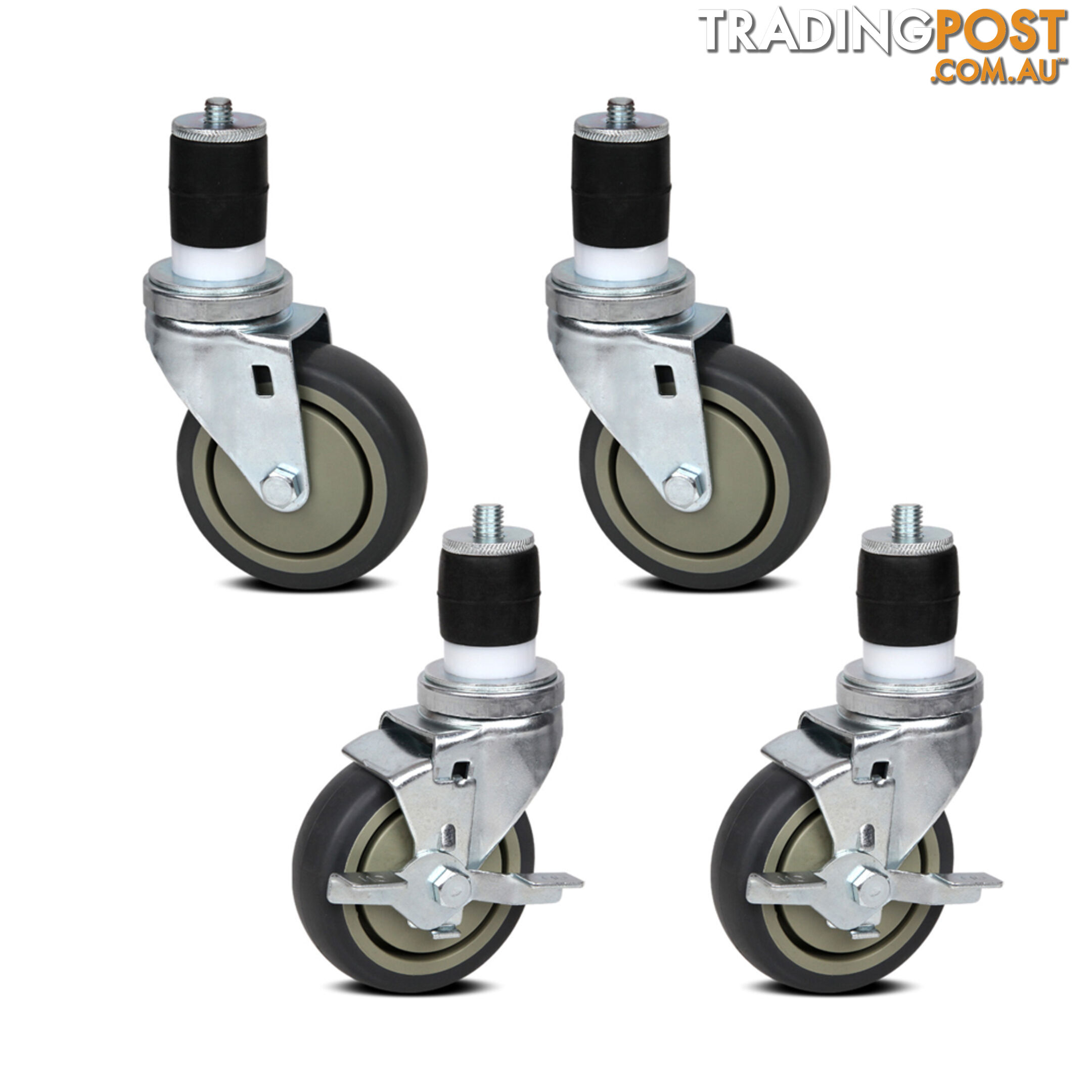 Set of 4 Stainless Steel Castor Wheels