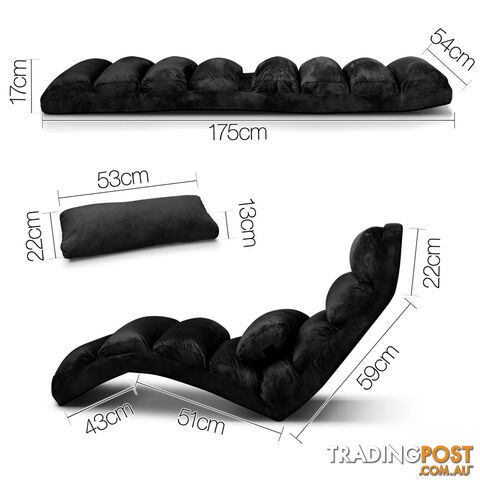 Lounge Sofa Chair - 75 Adjustable Angles _ Black