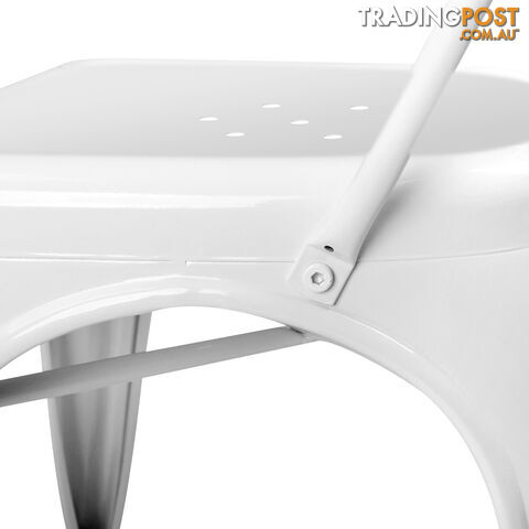 Set of 4 Replica Tolix Dining Metal Chair Gloss White