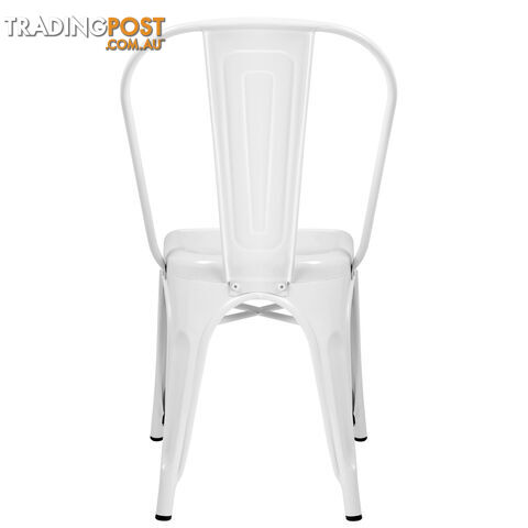 Set of 4 Replica Tolix Dining Metal Chair Gloss White