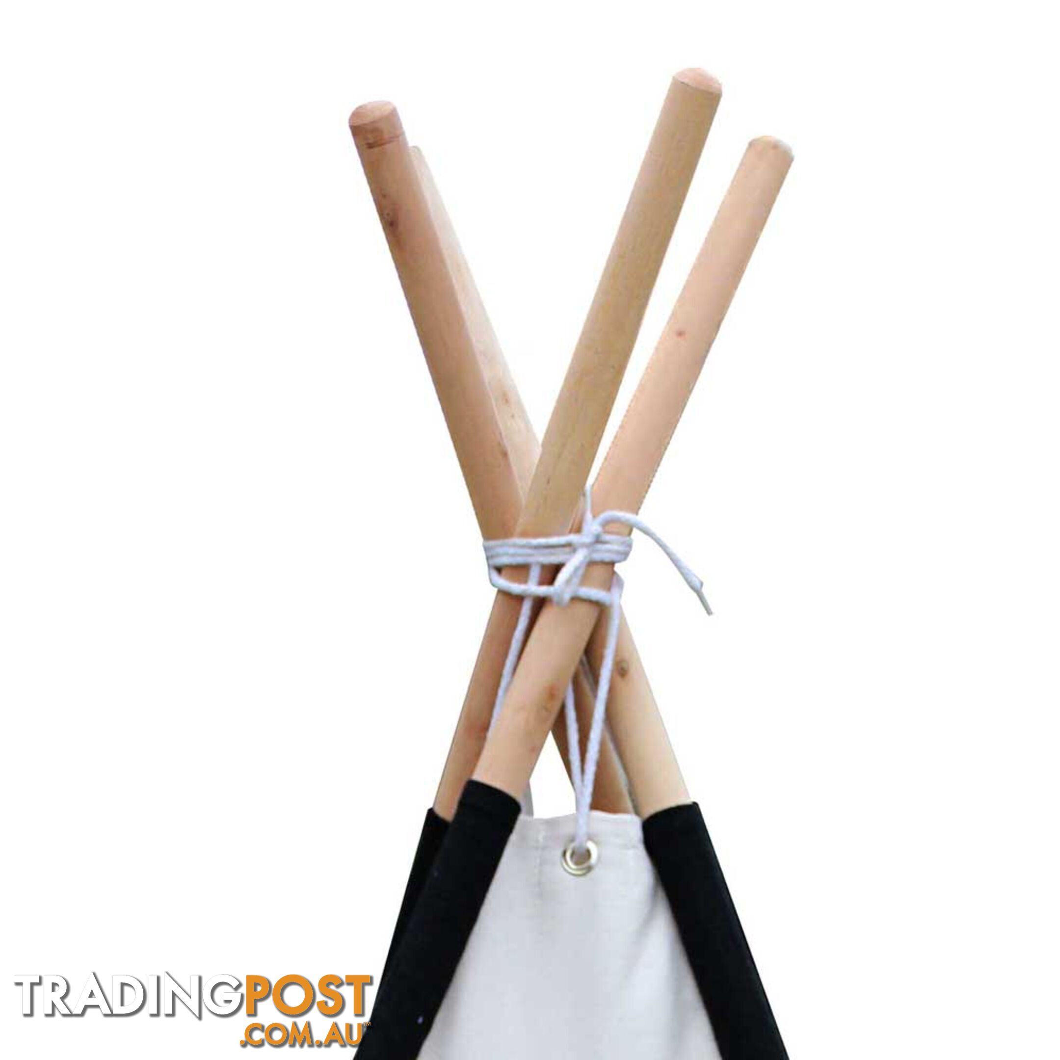 4 Poles Teepee Tent w/ Storage Bag Black