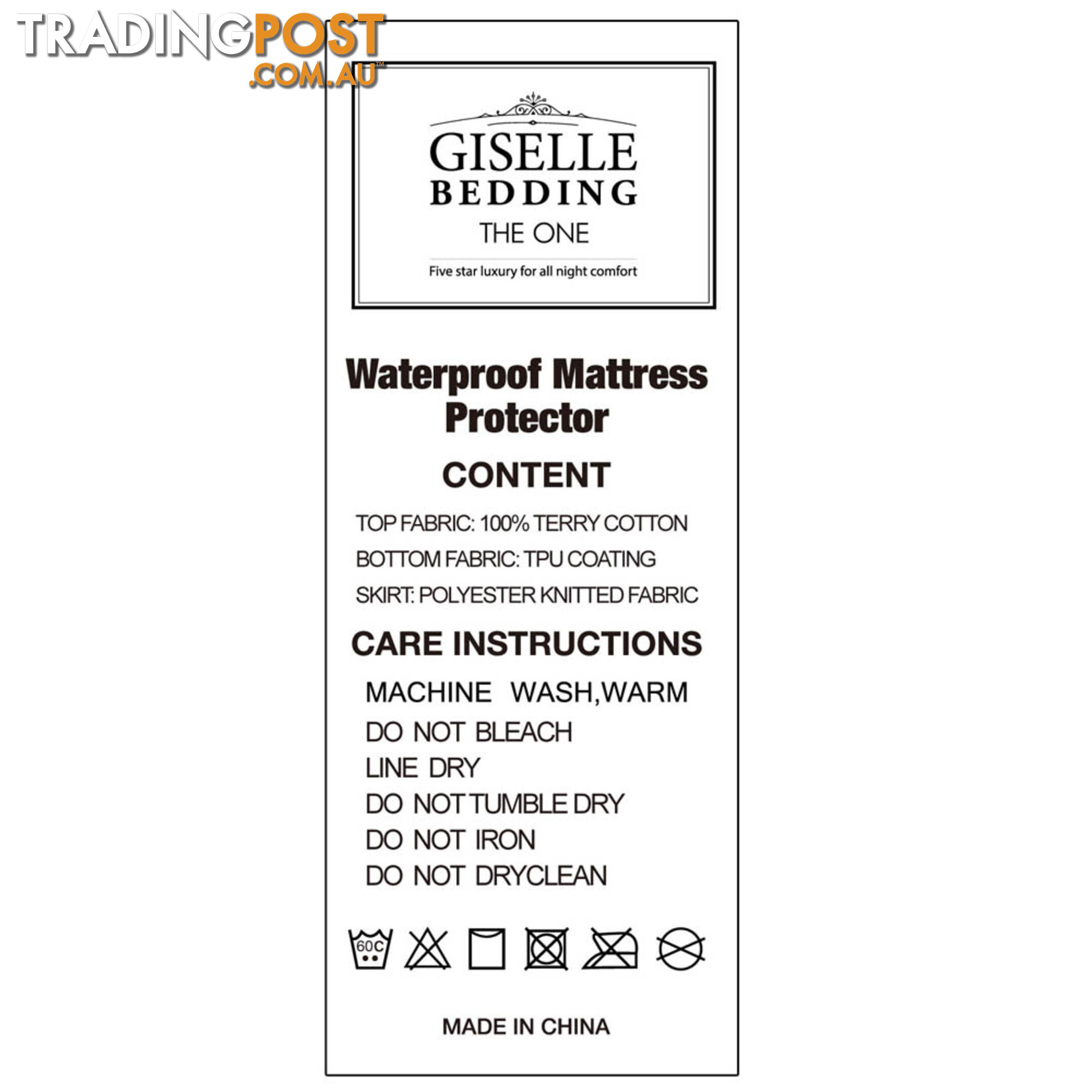 Waterproof Mattress Protector - Double