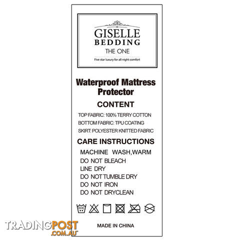 Waterproof Mattress Protector - Double