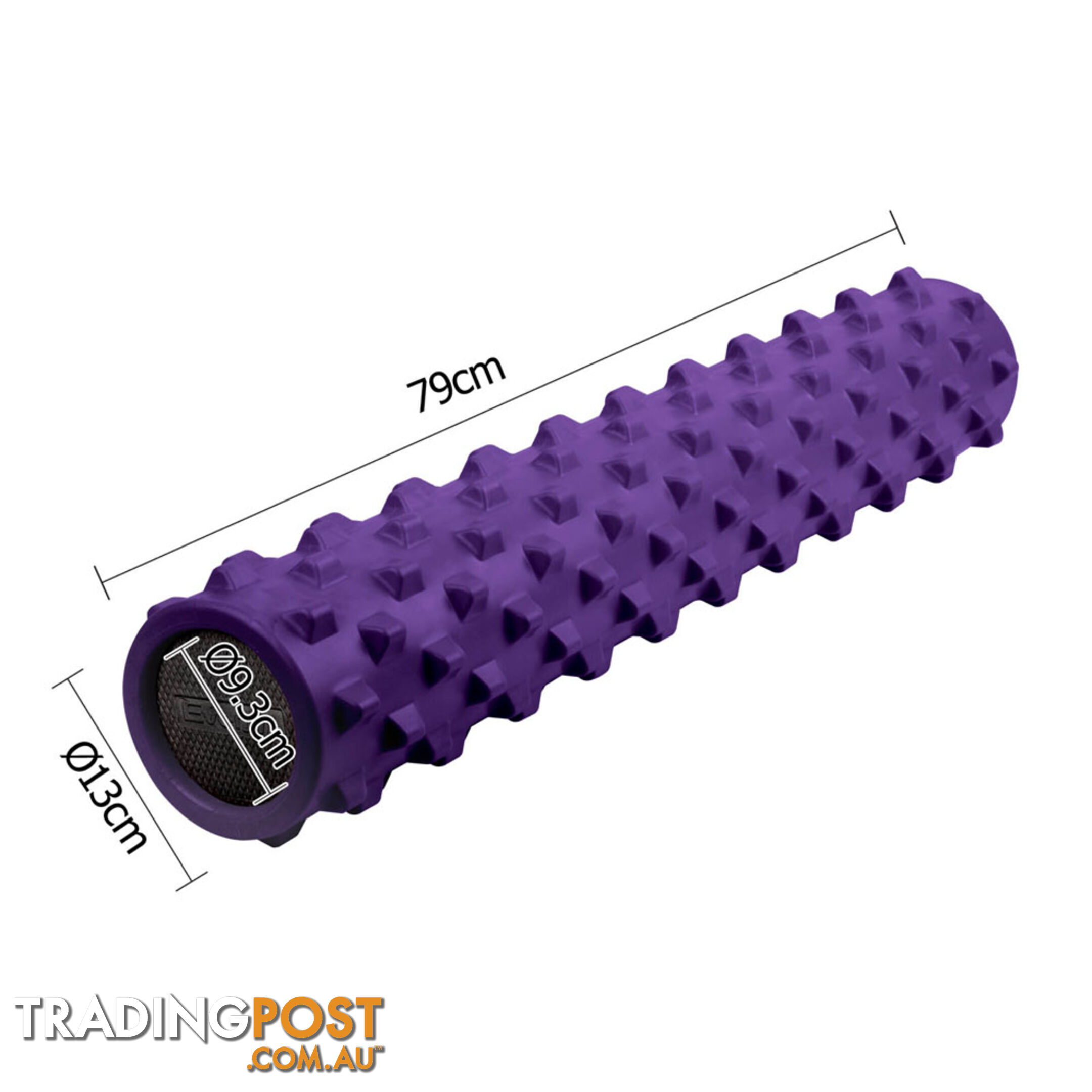 Yoga Gym Pilates EVA Stick Foam Roller Purple 79 x 13cm