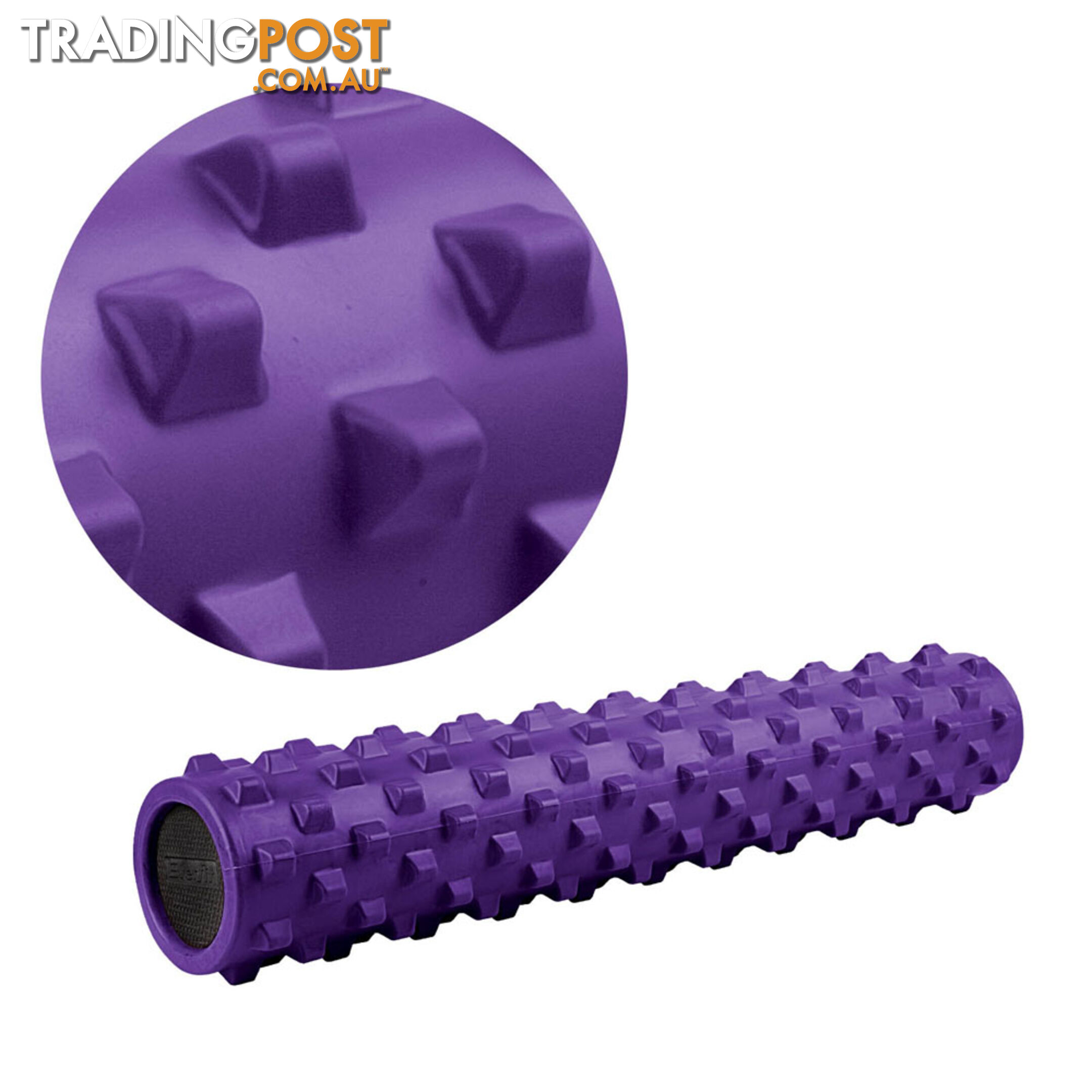 Yoga Gym Pilates EVA Stick Foam Roller Purple 79 x 13cm