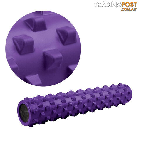 Yoga Gym Pilates EVA Stick Foam Roller Purple 79 x 13cm