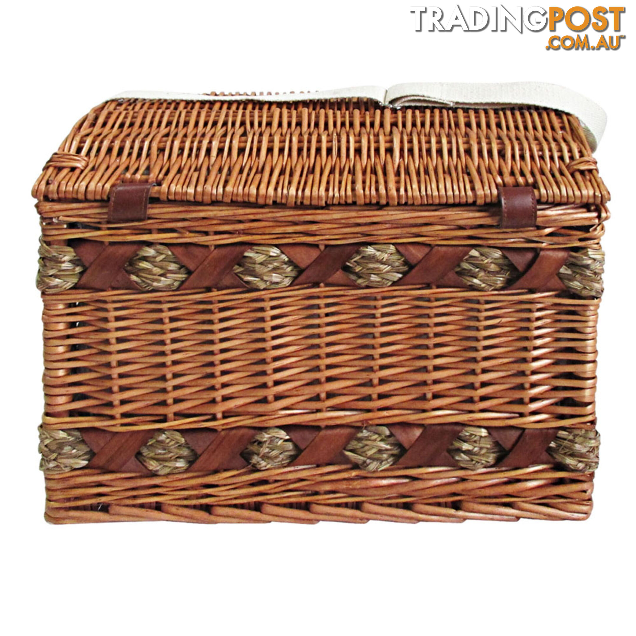 4 Person Picnic Basket Set w/ Cheese Board Blanket