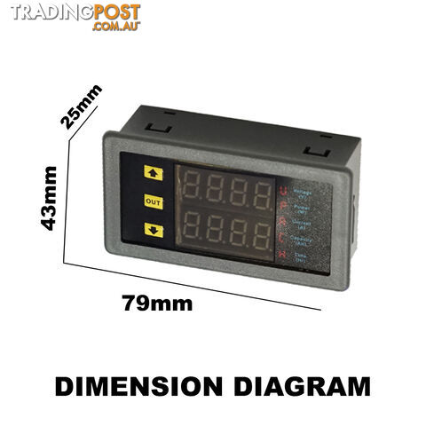 Voltage Meter 20A Led Dual Display Digital Power Voltmeter Ammeter VAM9020 AMP - photo 4 of 4