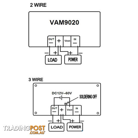 Voltage Meter 20A Led Dual Display Digital Power Voltmeter Ammeter VAM9020 AMP - photo 3 of 4