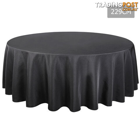 4 Pcs Wedding Table Cloth Round 229cm Black