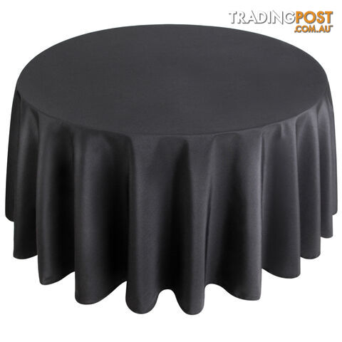 4 Pcs Wedding Table Cloth Round 229cm Black - photo 4 of 8