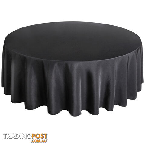 4 Pcs Wedding Table Cloth Round 229cm Black - photo 3 of 8