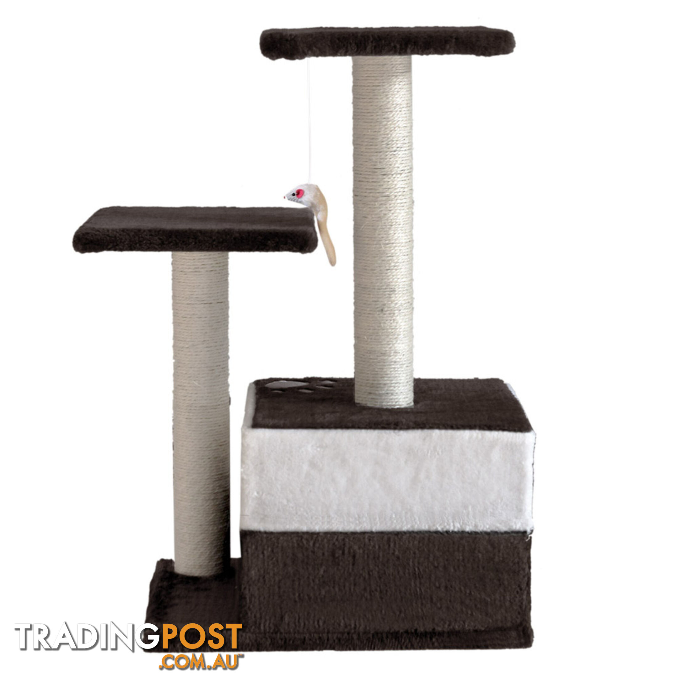 Cat Scratching Poles Post Furniture Tree 70cm White Dark Grey