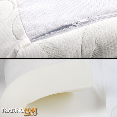 Memory Foam Mattress Topper w/ Bamboo Fabric Cover 7cm Queen