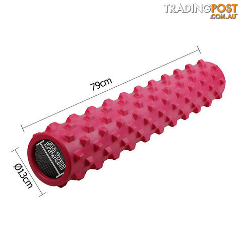 Yoga Gym Pilates EVA Stick Foam Roller Pink 79 x 13cm - photo 2 of 8