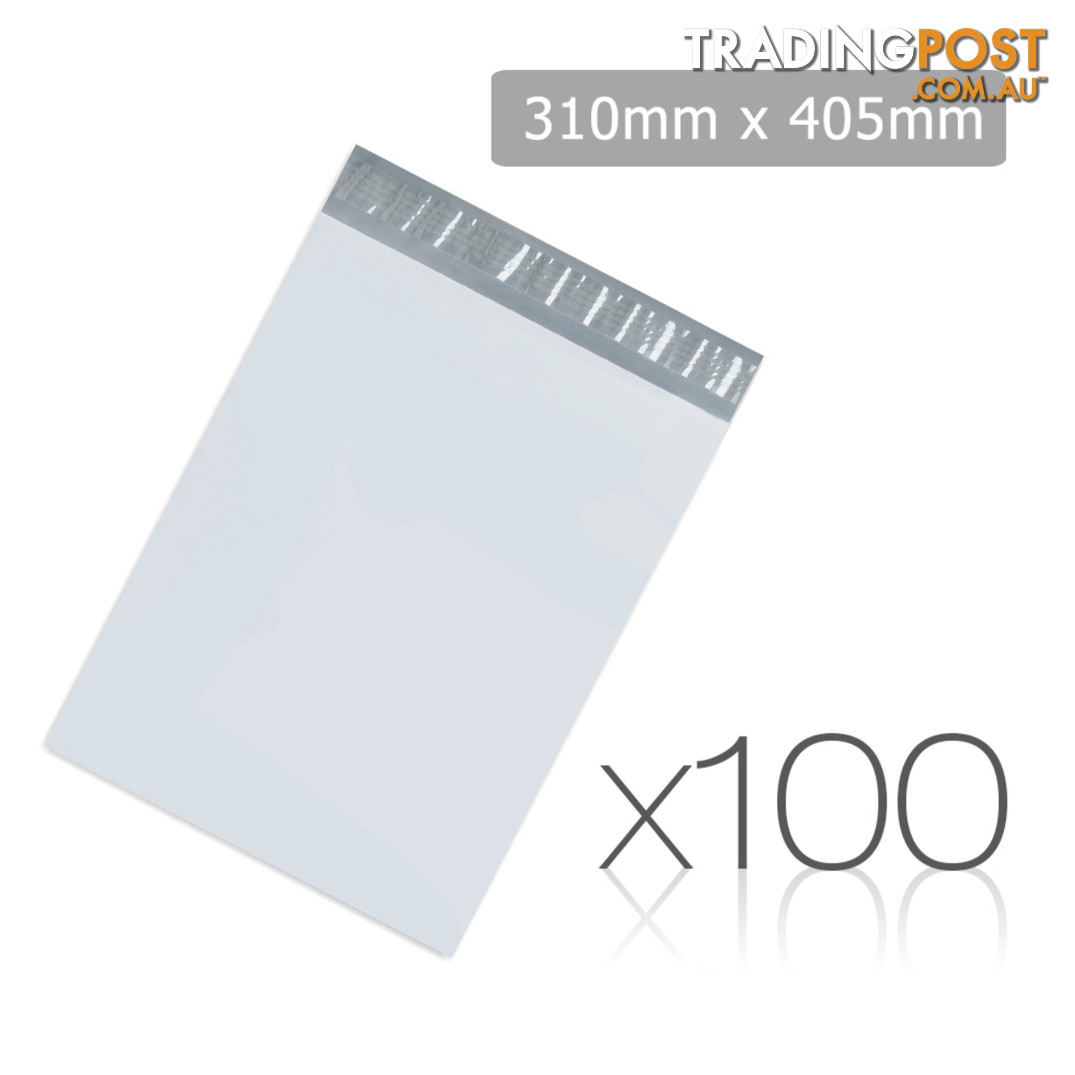 Set of 100 Poly Mailer Bags - 310 x 405mm