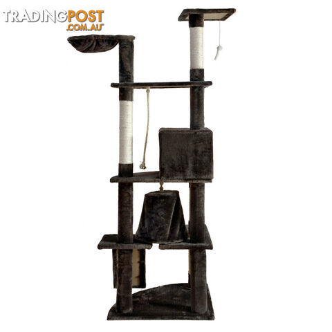 Cat Scratching Poles Post Furniture Tree 193cm Dark Grey