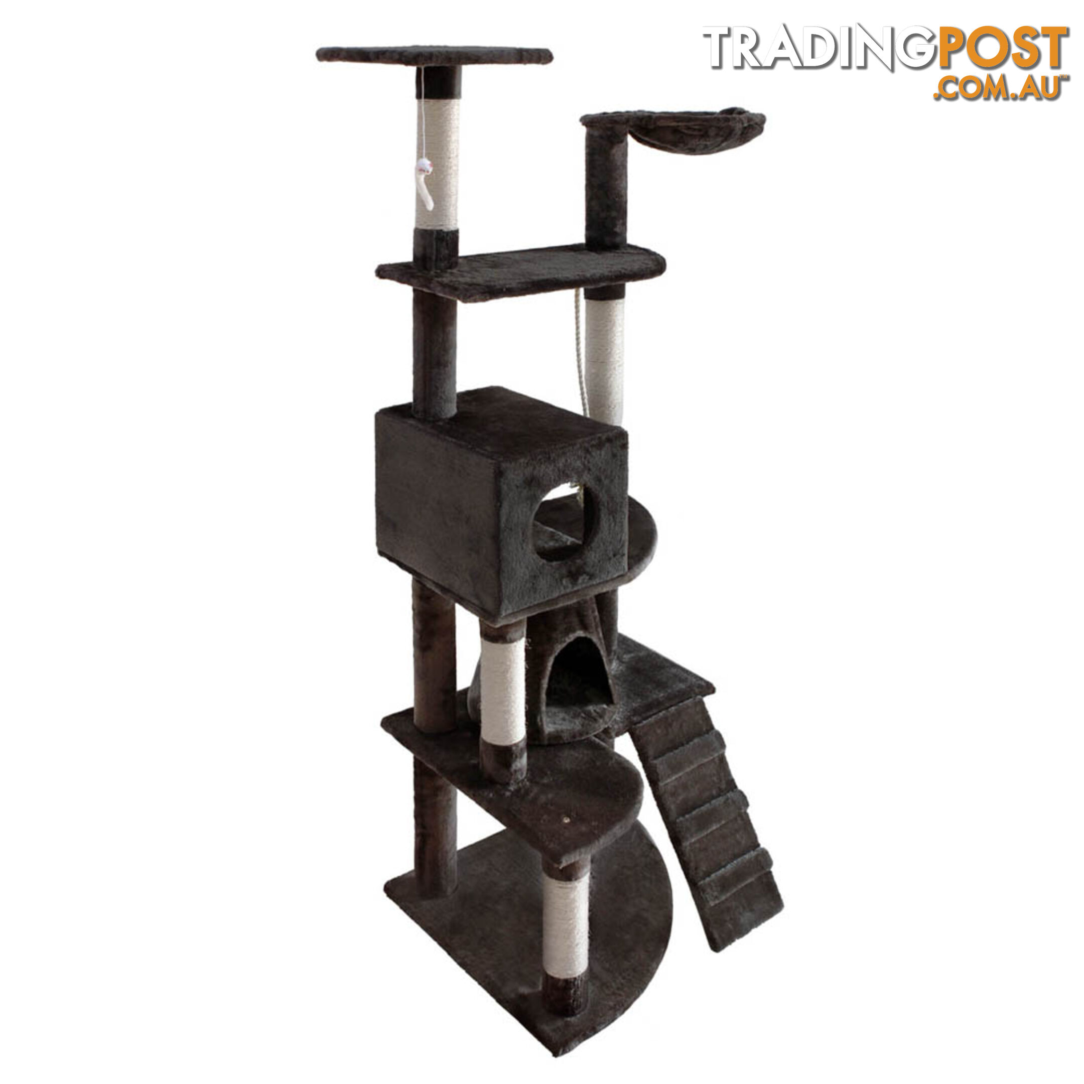 Cat Scratching Poles Post Furniture Tree 193cm Dark Grey