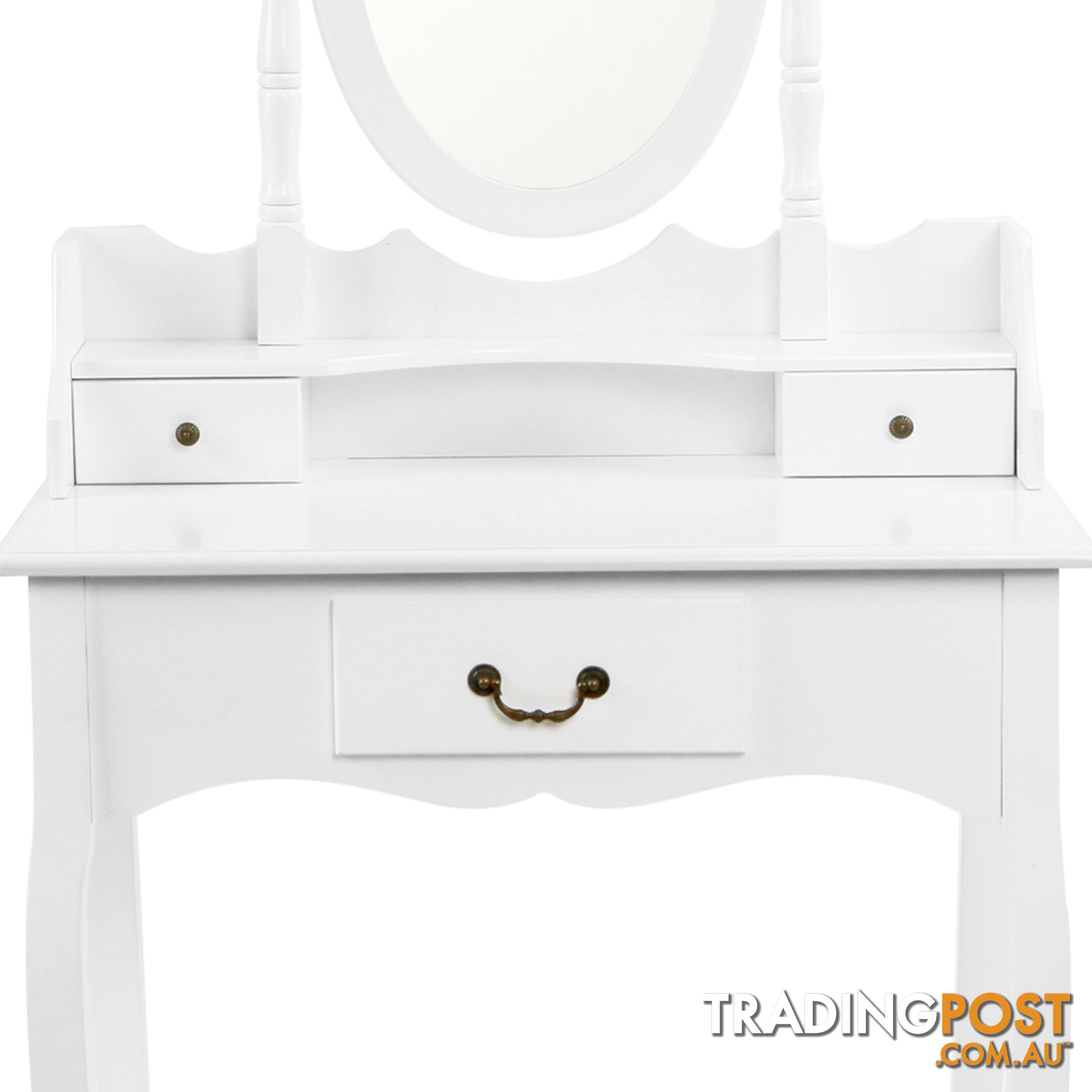 3 Drawer Dressing Table w/ Mirror White