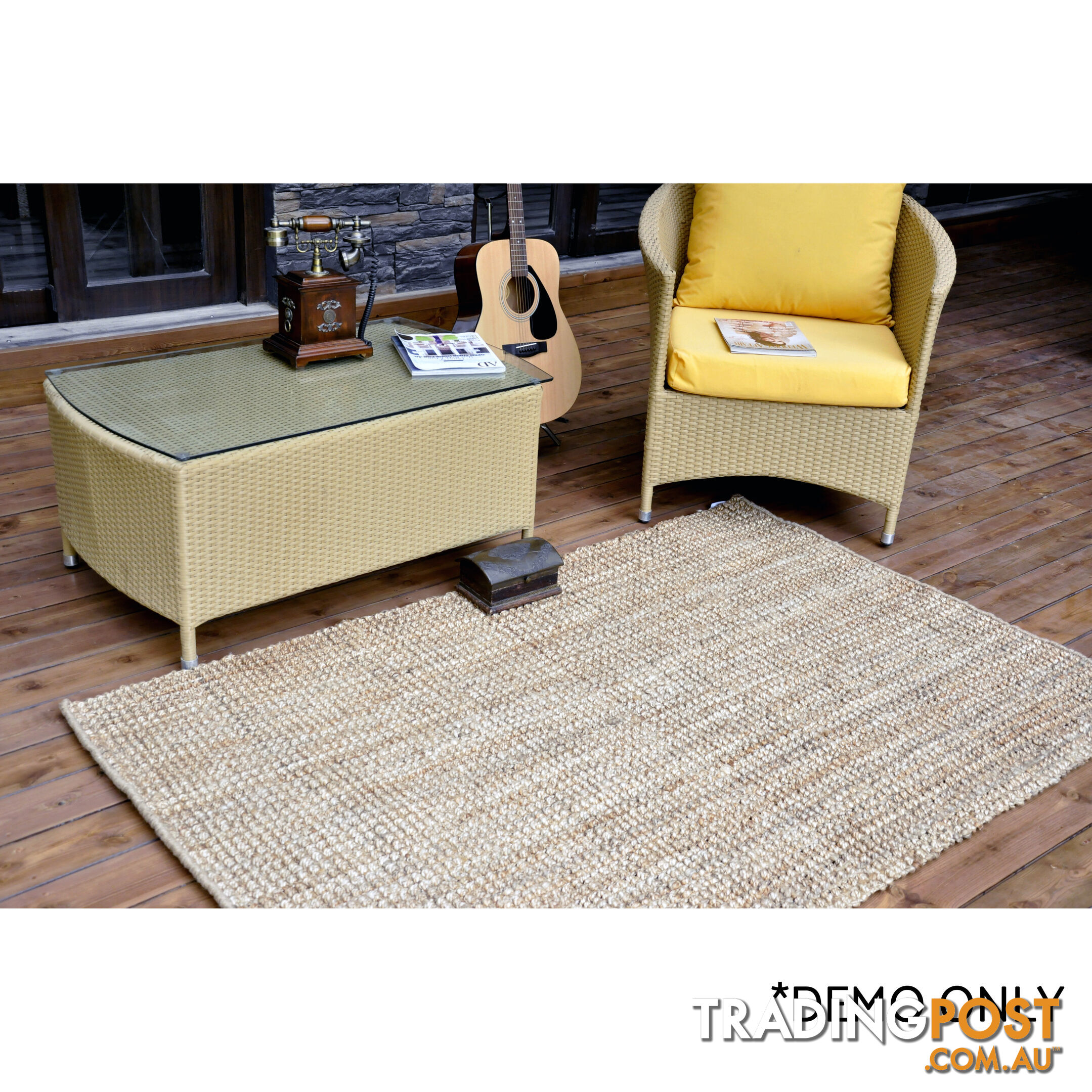 Boculle Thick Jute Rug Natural Jute 190x290cm