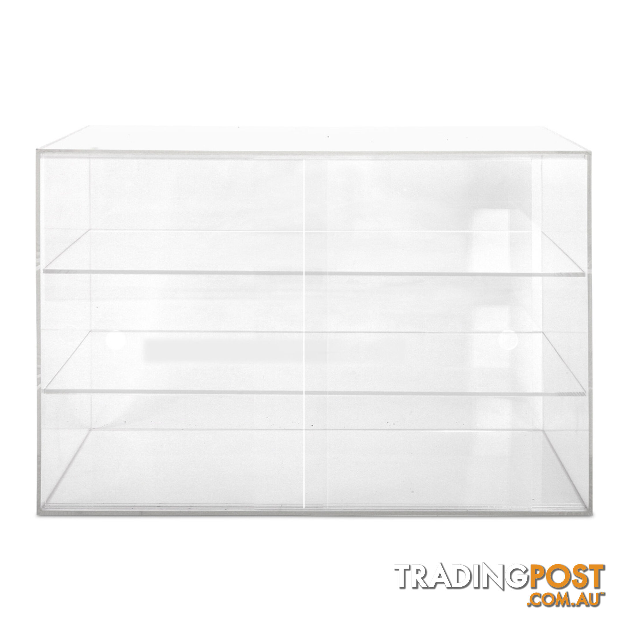 3 Tier Clear Acrylic Display Cabinet with Sliding Door