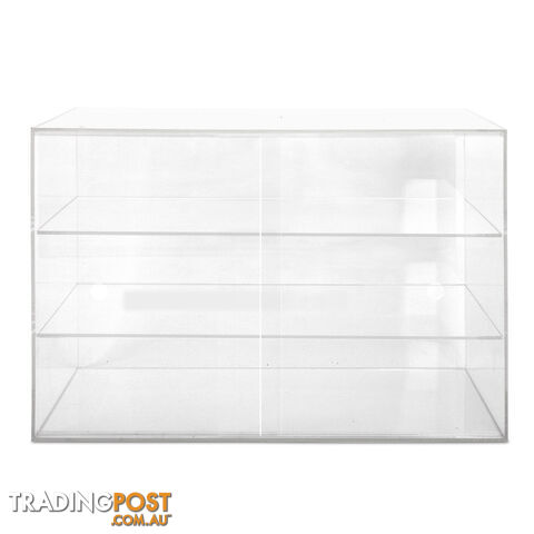 3 Tier Clear Acrylic Display Cabinet with Sliding Door