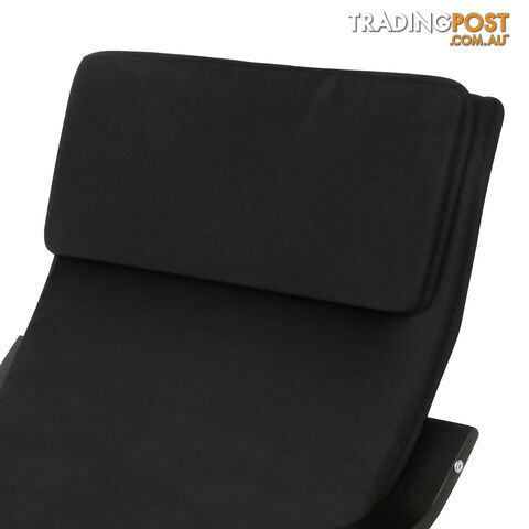 Birch Plywood Fabric Lounge Armchair - Black