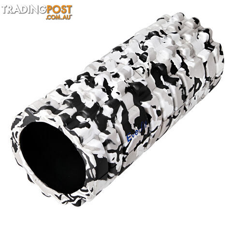 Yoga Gym Pilates EVA Stick Foam Roller Grey 33 x 14cm