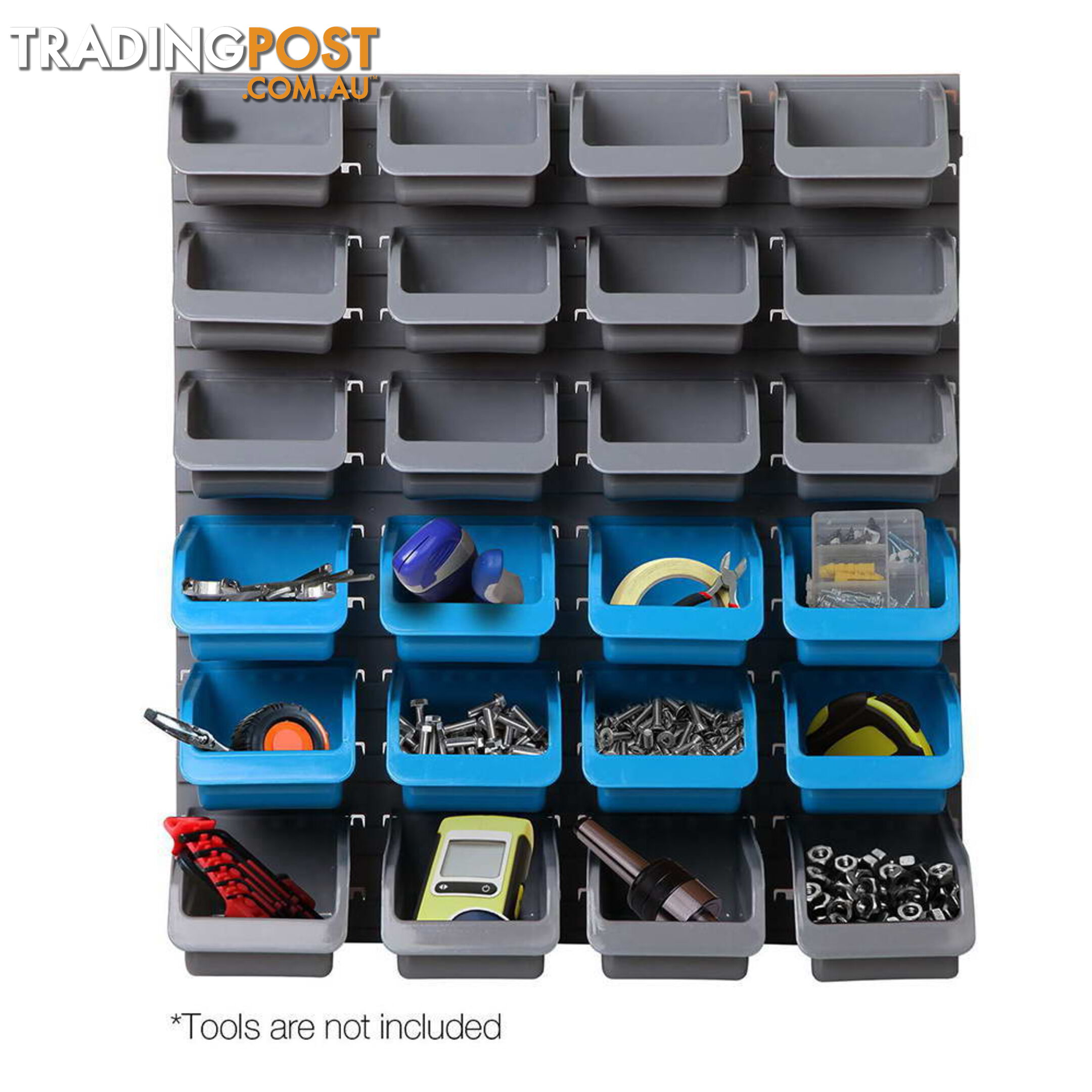 48 Piece Bin Wall Mounted Storage Rack