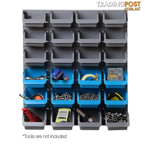 48 Piece Bin Wall Mounted Storage Rack