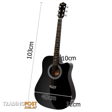 41" 5- Band EQ Electric Acoustic Guitar Full Size Black