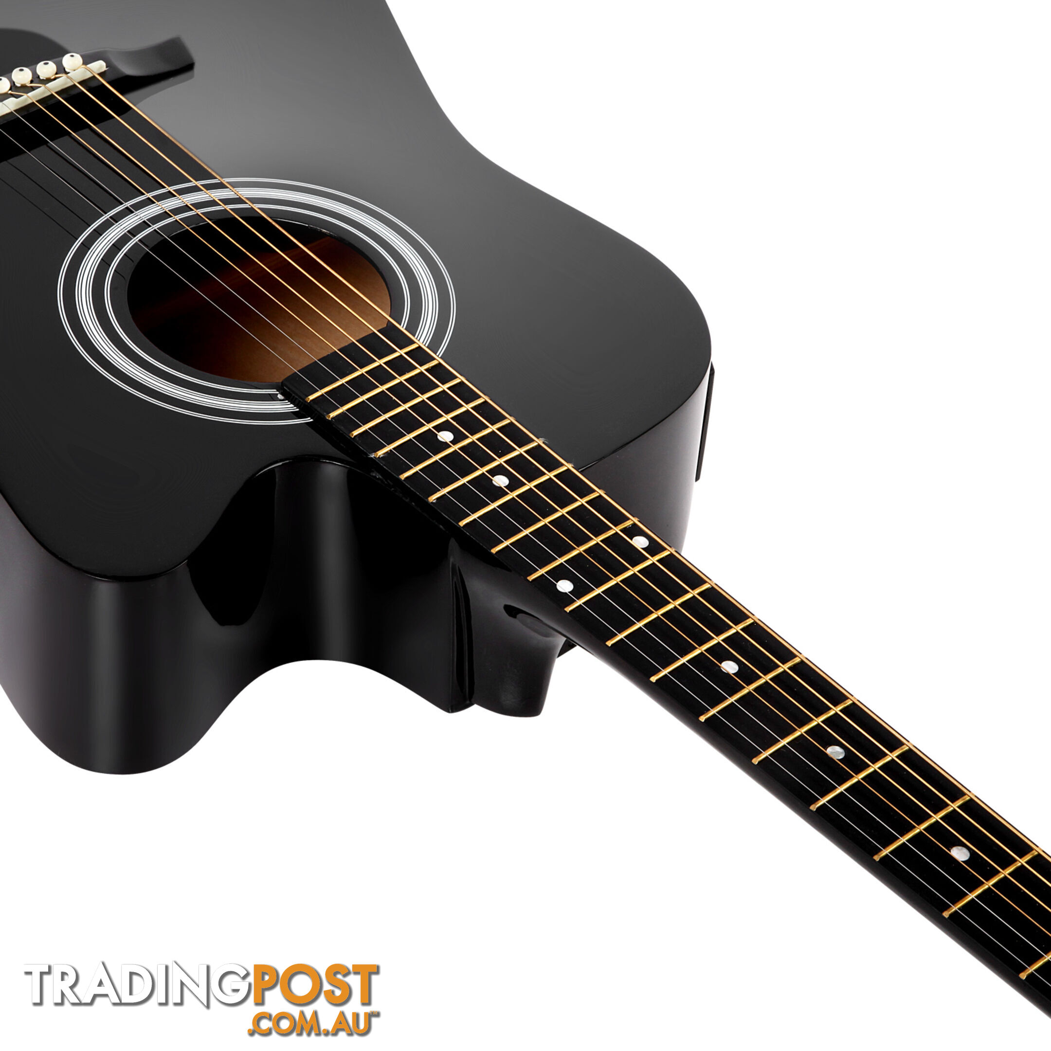 41" 5- Band EQ Electric Acoustic Guitar Full Size Black