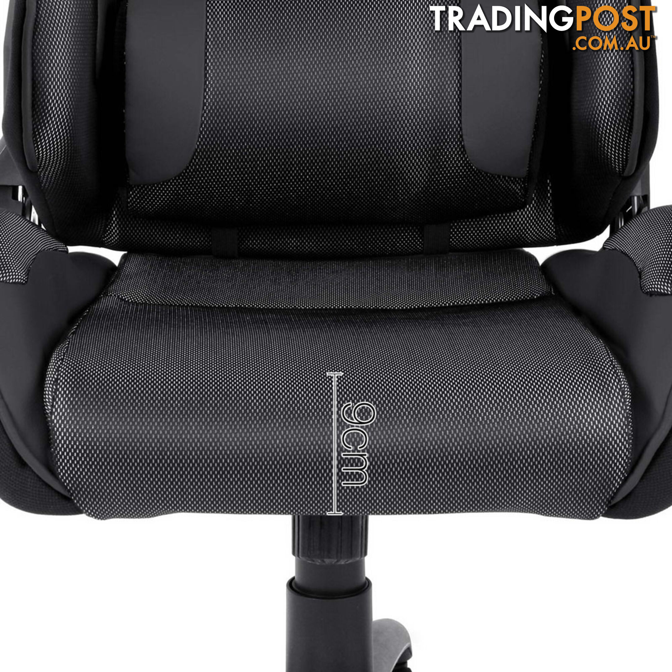 PU Leather & Mesh Reclining Office Desk Gaming Executive Chair - Black