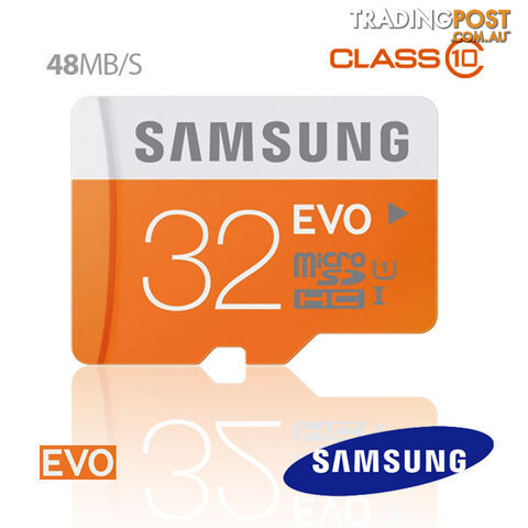SAMSUNG 32GB MicroSDHC EVO CLASS10 UHS Upto 48MB/s (MB-MP32D)