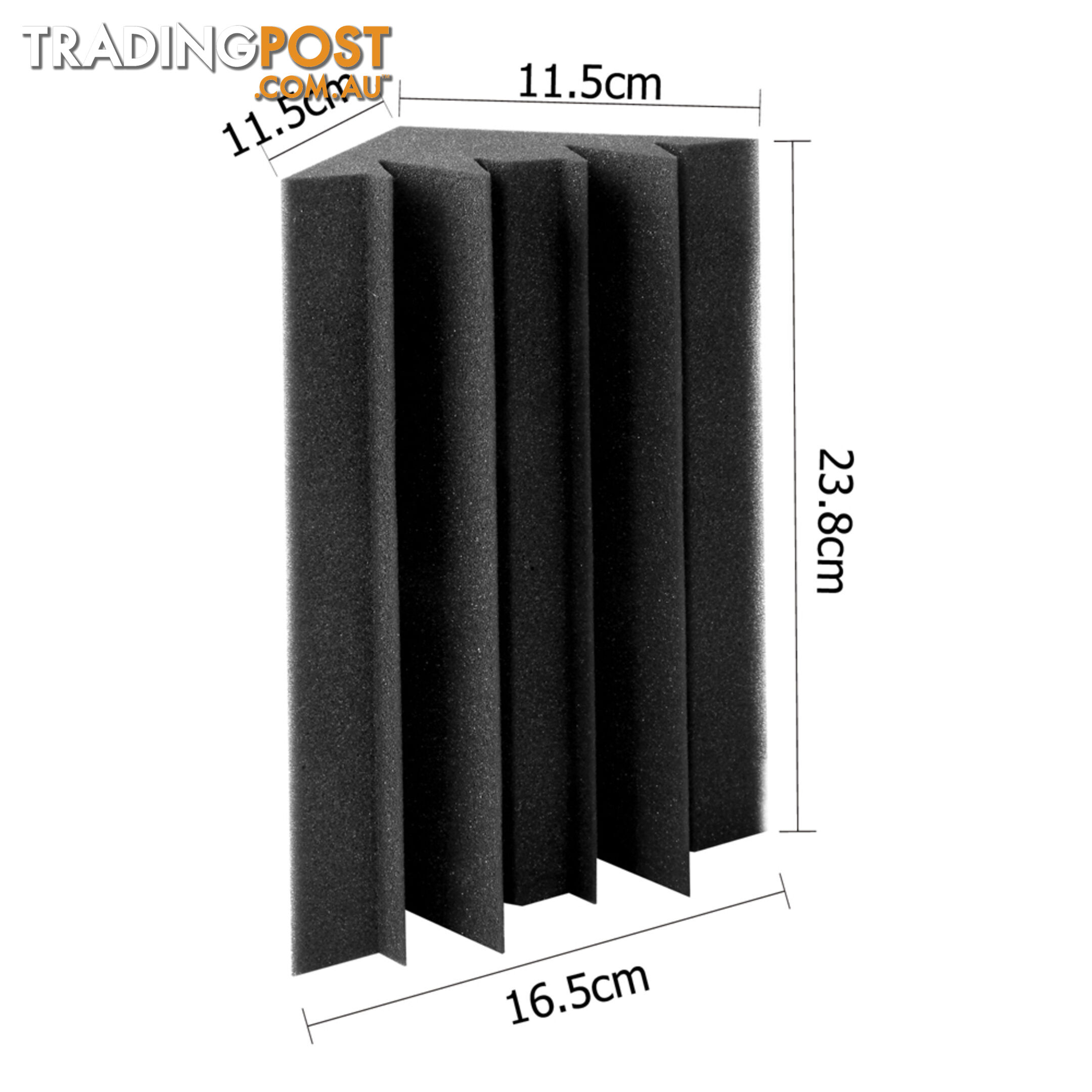 Set of 20 Studio Corner Bass Trap Acoustic Foam Black