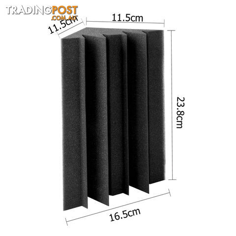 Set of 20 Studio Corner Bass Trap Acoustic Foam Black