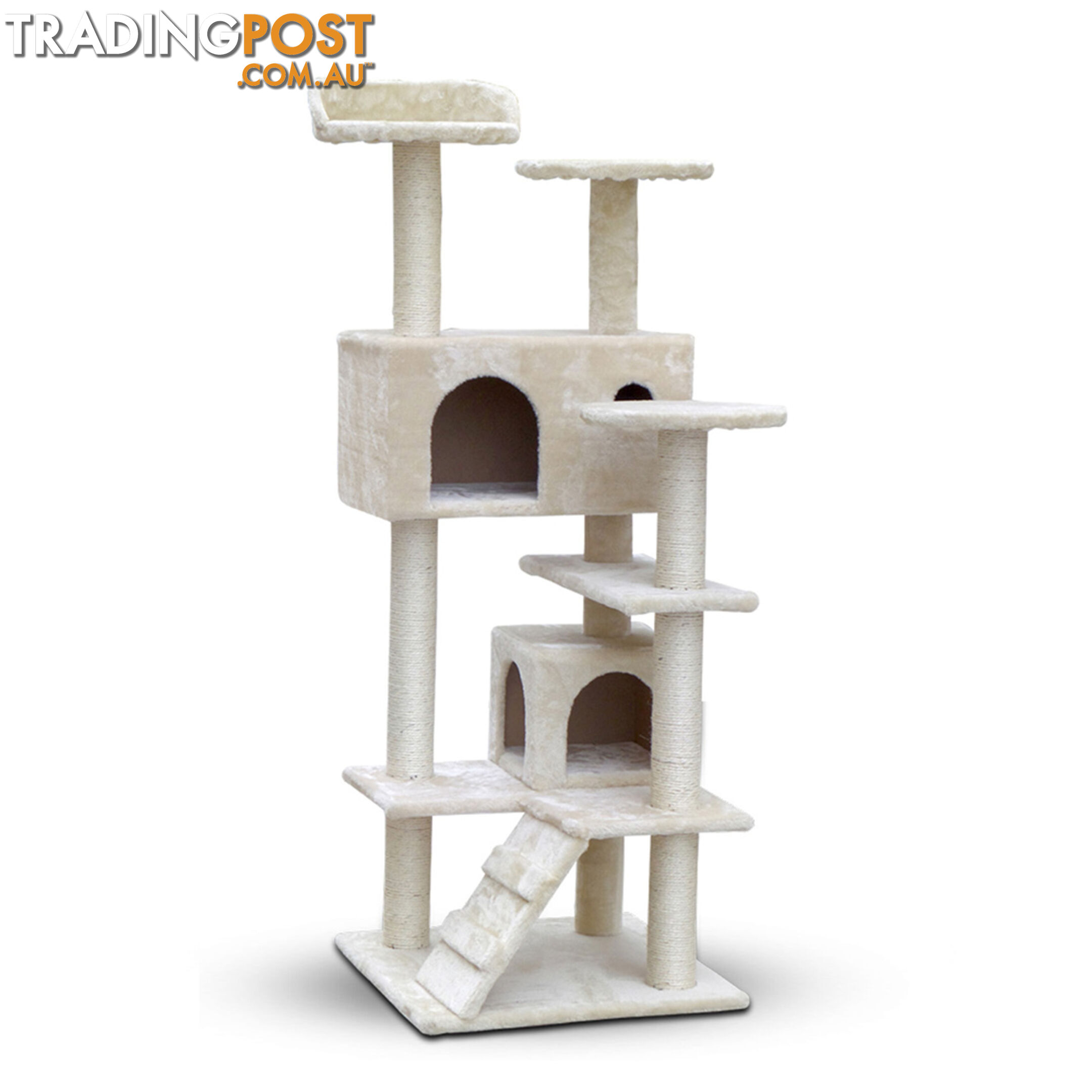 Cat Scratching Post  Tree House Condo 134cm Beige