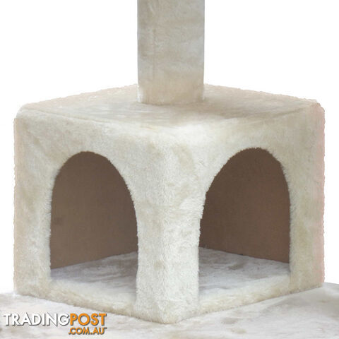 Cat Scratching Post  Tree House Condo 134cm Beige