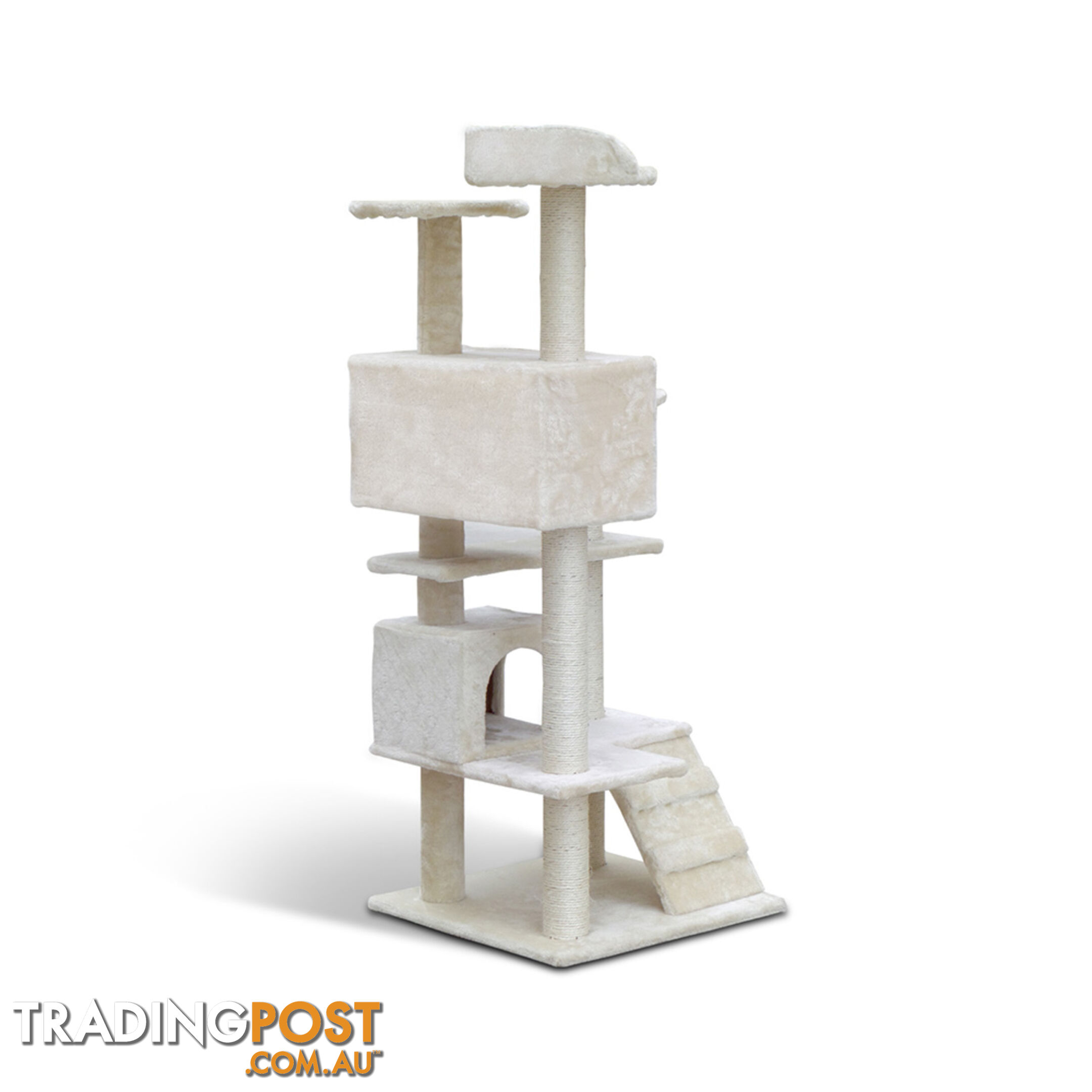 Cat Scratching Post  Tree House Condo 134cm Beige