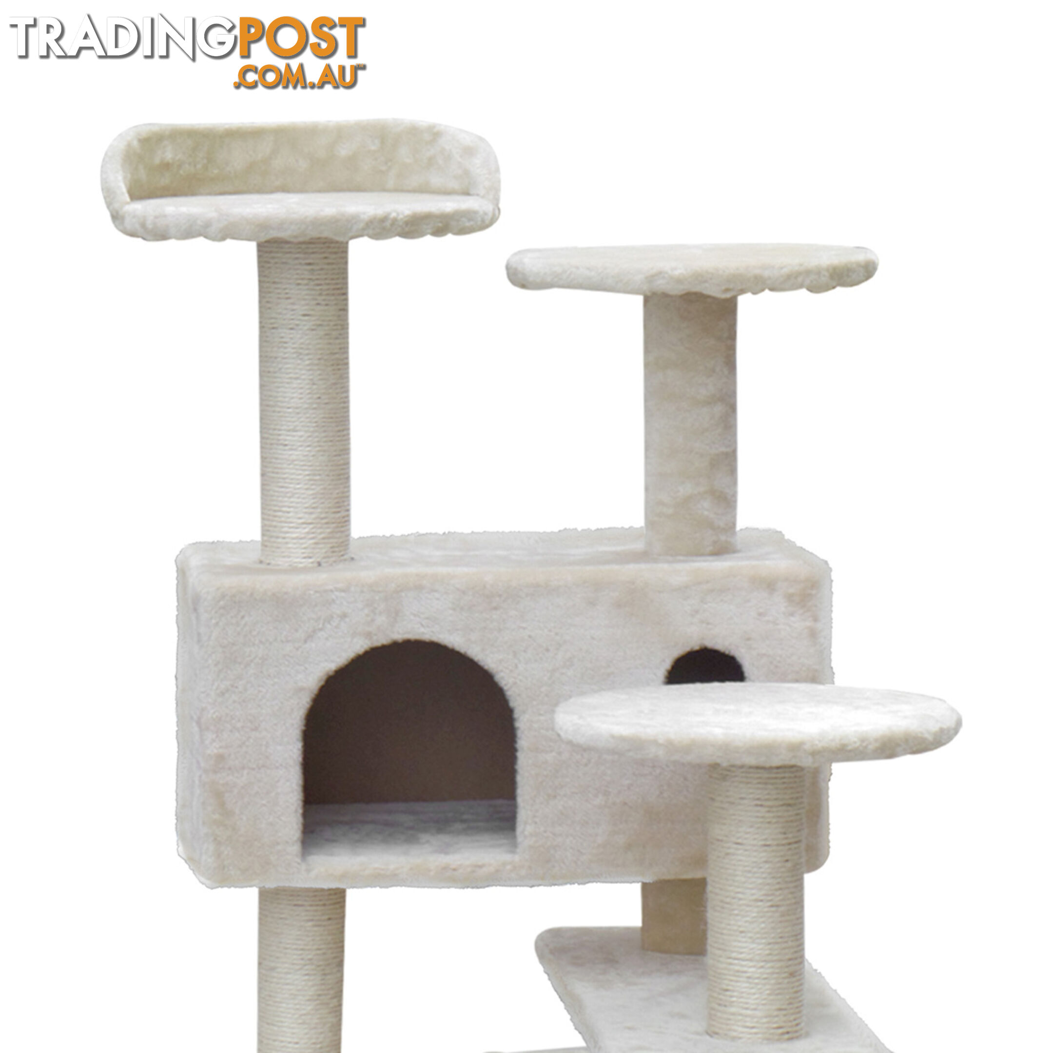 Cat Scratching Post  Tree House Condo 134cm Beige