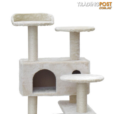 Cat Scratching Post  Tree House Condo 134cm Beige