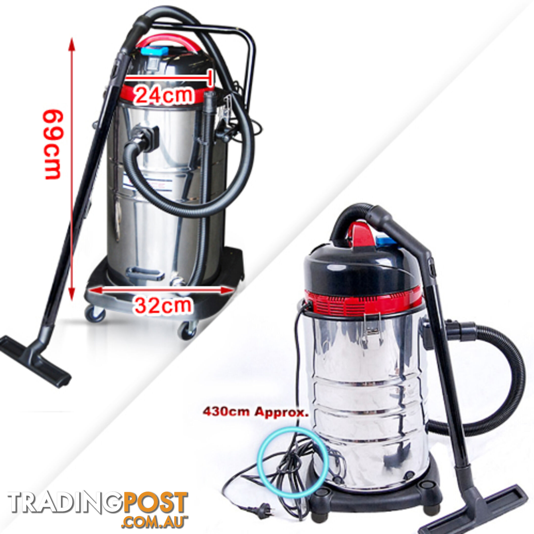 Industrial Commercial Bagless Dry Wet Vacuum Cleaner 30L