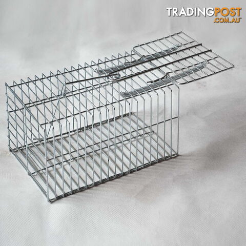 Set of 4 Humane Animal Trap Cage 29 x 15 x 15cm Silver