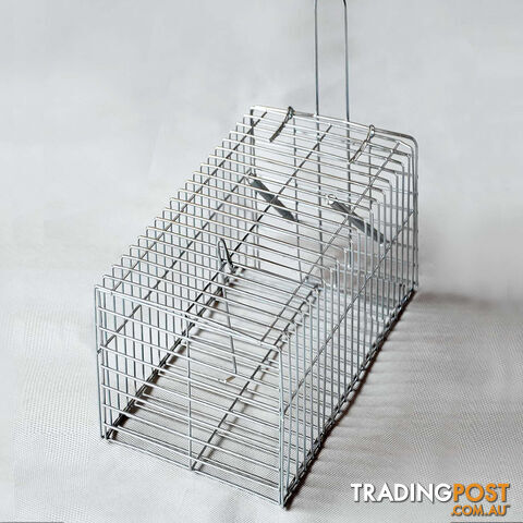 Set of 4 Humane Animal Trap Cage 29 x 15 x 15cm Silver